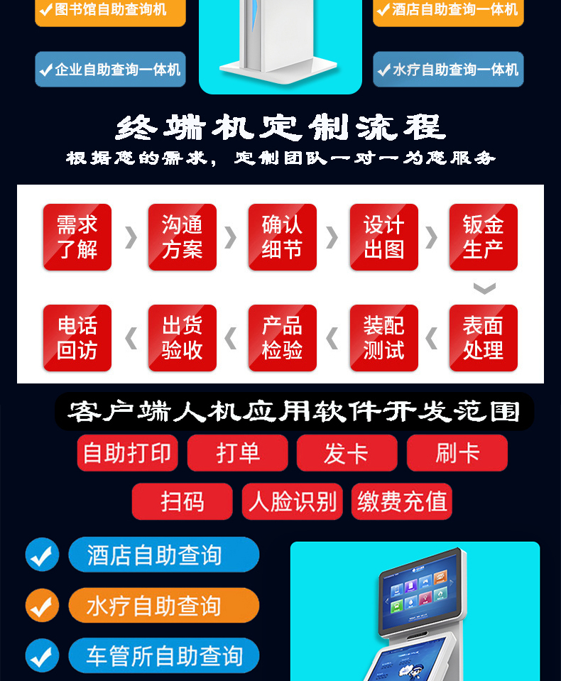 來訪人員自助登記管理系統(tǒng)多功能終端一體機定制加工客戶端應用軟件開發(fā)